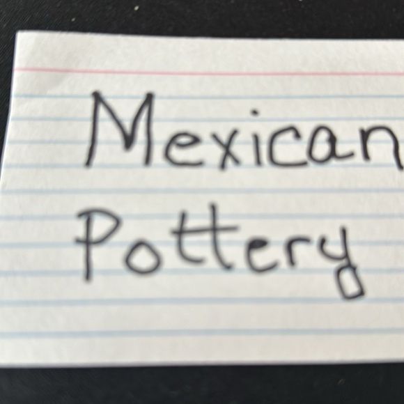 Mexican Tonala Bud Vase Signed Folk Art Hand Painted Flower Sandstone - Picture 12 of 13